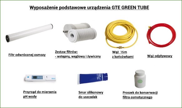 akcesoria standardowe GTE GREEN TUBE